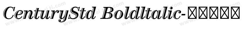 CenturyStd Boldltalic字体转换